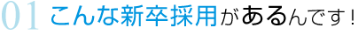 こんな新卒採用があるんです!