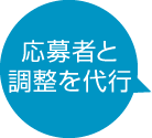 応募者と調整を代行